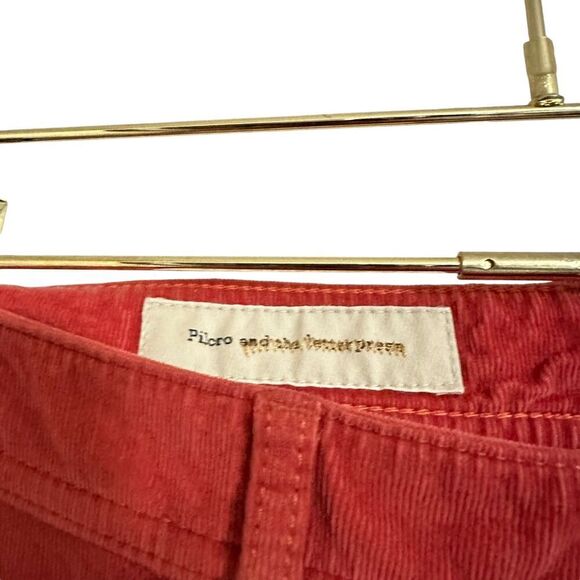 Pilcro and The Letterpress Fit/Serif Corduroy Pant Women's 28 Rust Orange Casual - Picture 3 of 7